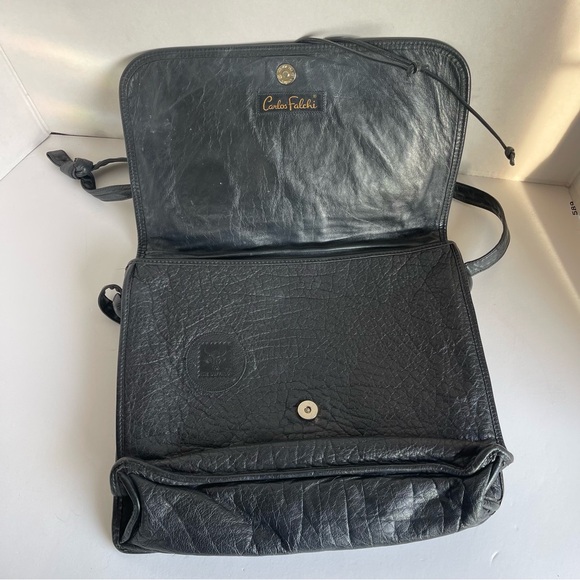 Vintage Carlos Falchi Crossbody Black Leather Bag
Made In The USA - Picture 14 of 17